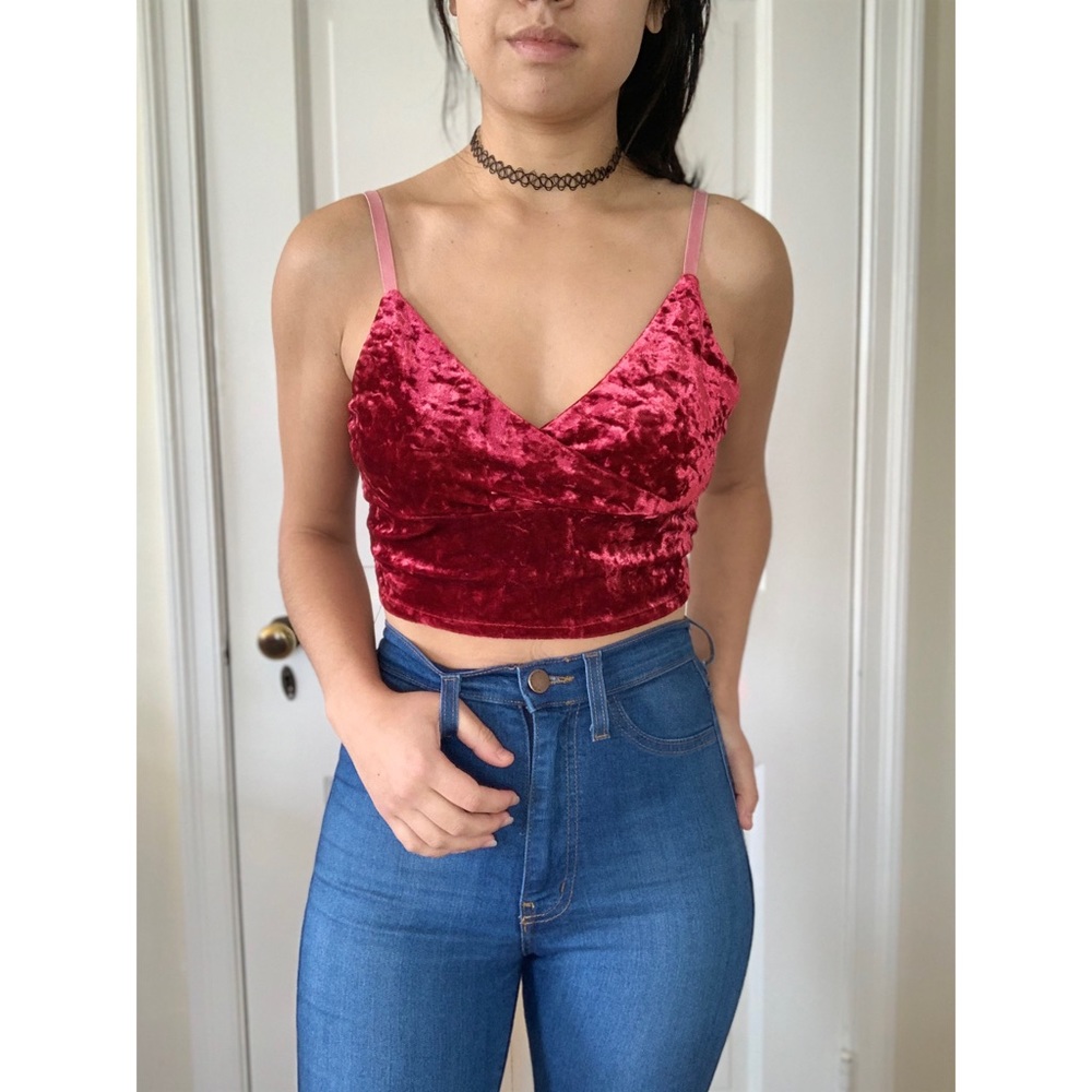 Red Velvet Crop Top